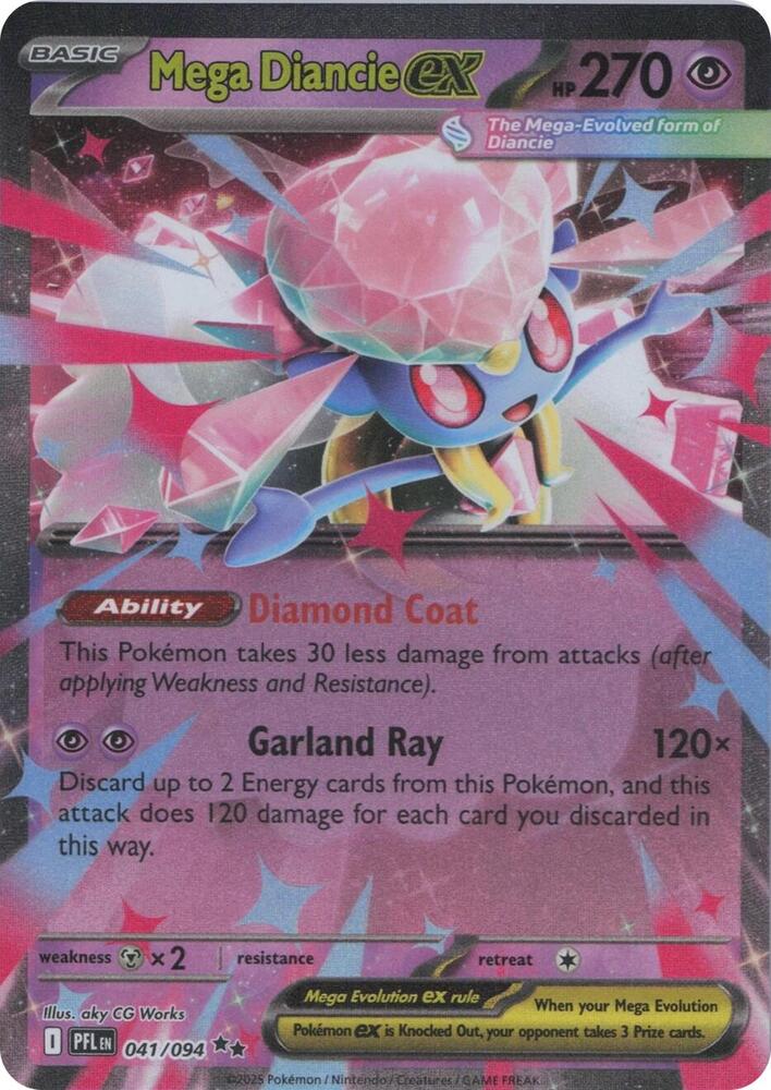 Mega Diancie EX – 041/132 – Double Rare – Inglés