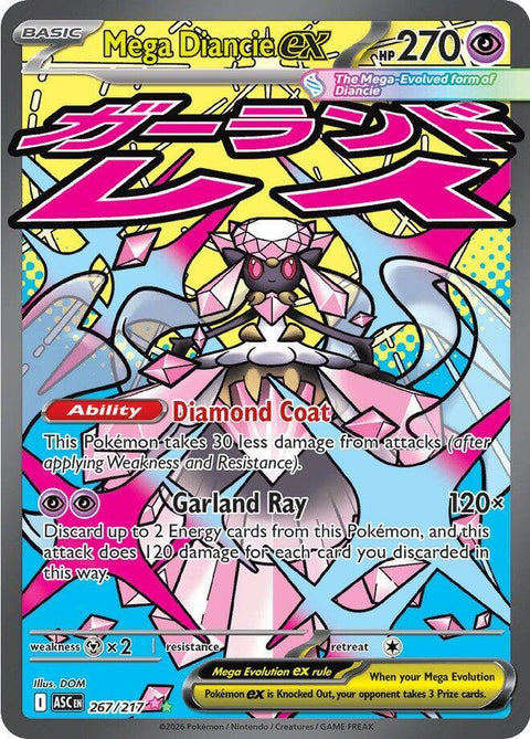 Mega Diancie ex - 267/217 - Mega Attack Rare (Inglés Foil NM)