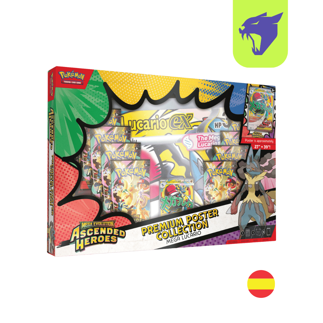 Mega Evolution — Ascended Heroes Premium Poster Collection Mega Lucario (Español)