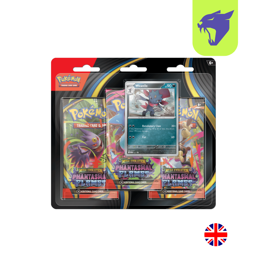 Mega Evolution Phantasmal Flames – 3-Pack Blister English – Weavile