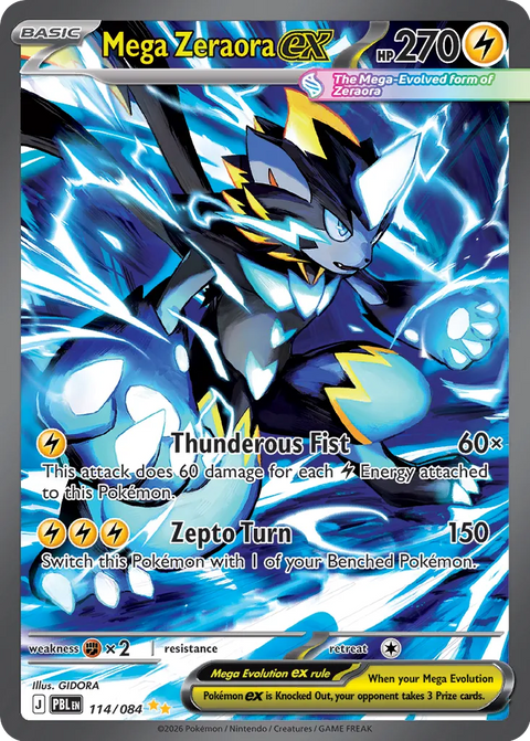 Mega Zeraora ex - 114/084 - Special Illustration Rare