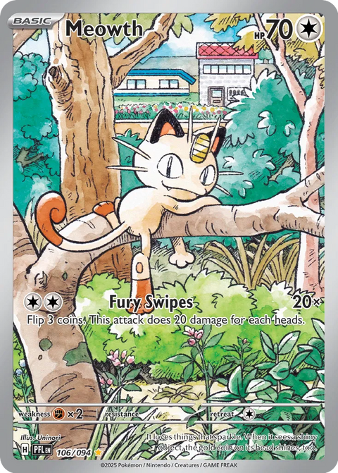 Meowth - 106/094 - Illustration Rare (Español Latino Foil NM)