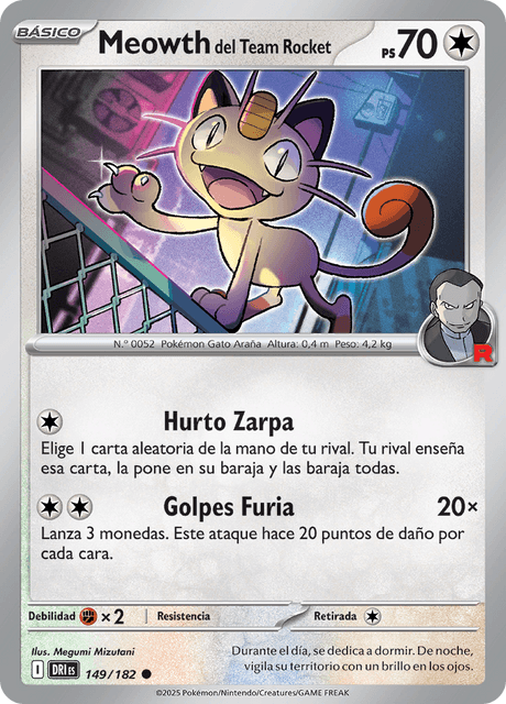 MEOWTH DEL EQUIPO ROCKET 149/182