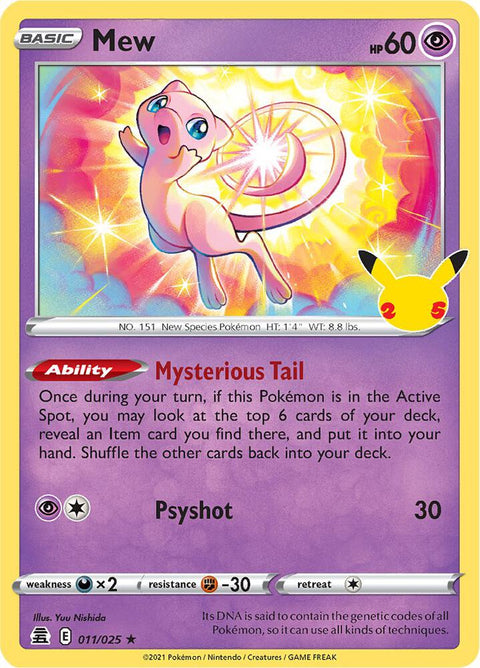 Mew - 011/025 - Rare Holo (Inglés Foil LP)