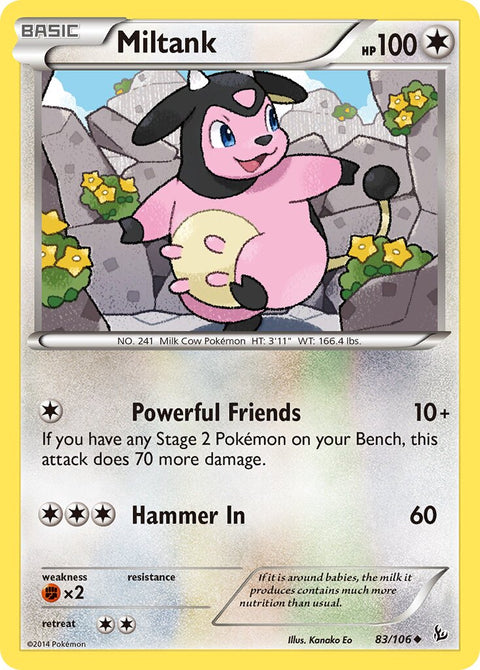 Miltank - 83/106 - Uncommon (Inglés NM)
