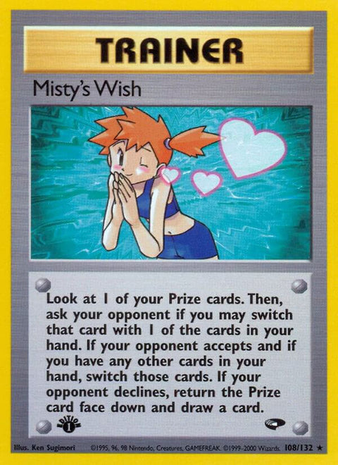 Misty's Wish - 108/132 - 1st Edition Rare (Inglés 1st Edition LP)
