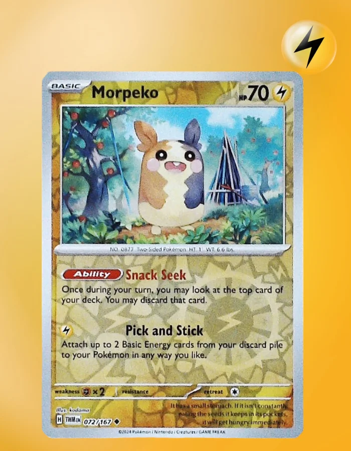Morpeko 072/167 Twilight Masquerade Reverse Holo