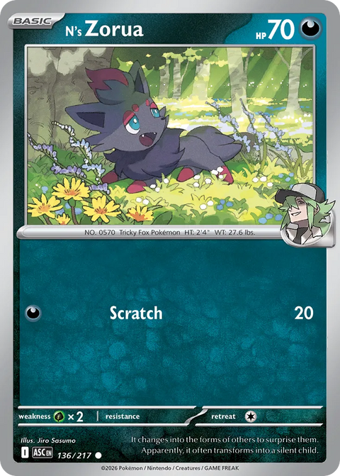 N's Zorua - 136/217 - Common