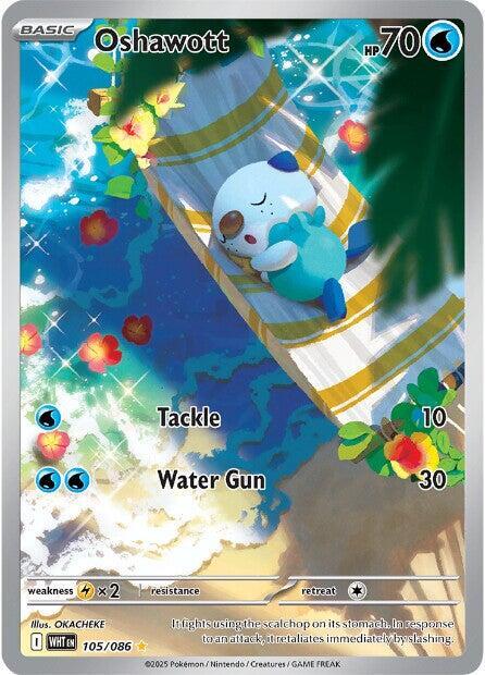 Oshawott - 105/086 - Illustration Rare (Inglés Foil NM)