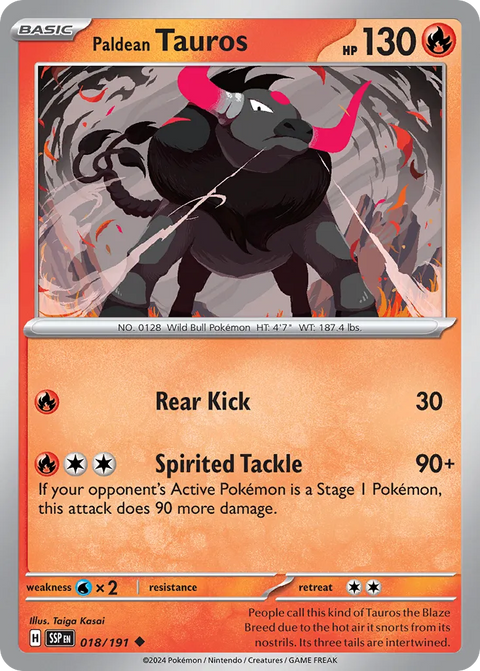 Paldean Tauros - 018/191 - Uncommon