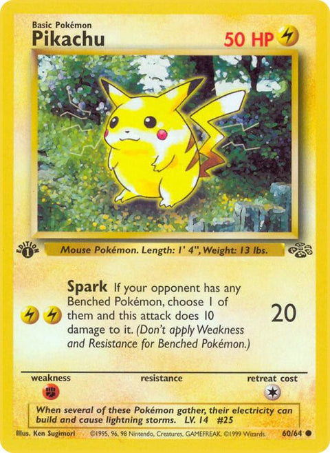 Pikachu - 60/64 - 1st Edition Common (Inglés 1st Edition LP)