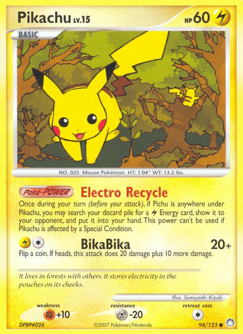 Pikachu - 94/123 - Common (Inglés HP)