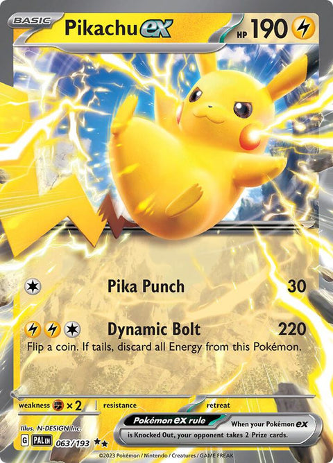 Pikachu ex - 063/193 - Double Rare