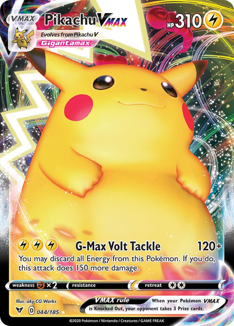 Pikachu VMAX - 044/185 - Holo Rare VMAX (Español Foil NM)