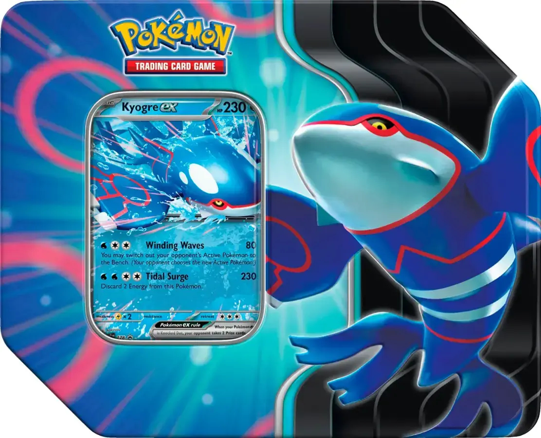 Pokémon: Azure Legends Tin Case INGLES, Kyogre ex