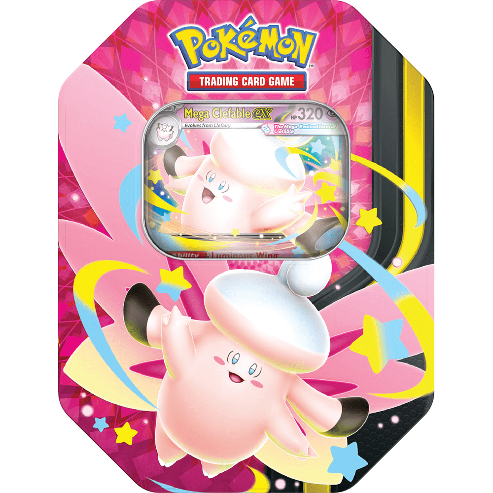 Pokémon TCG: Mega Moonlit Tin – Mega Clefable EX – Español