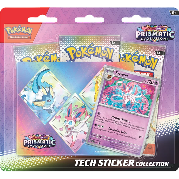 Pokémon TCG: Prismatic Evolutions Tech Sticker Box SYLVEON – Español