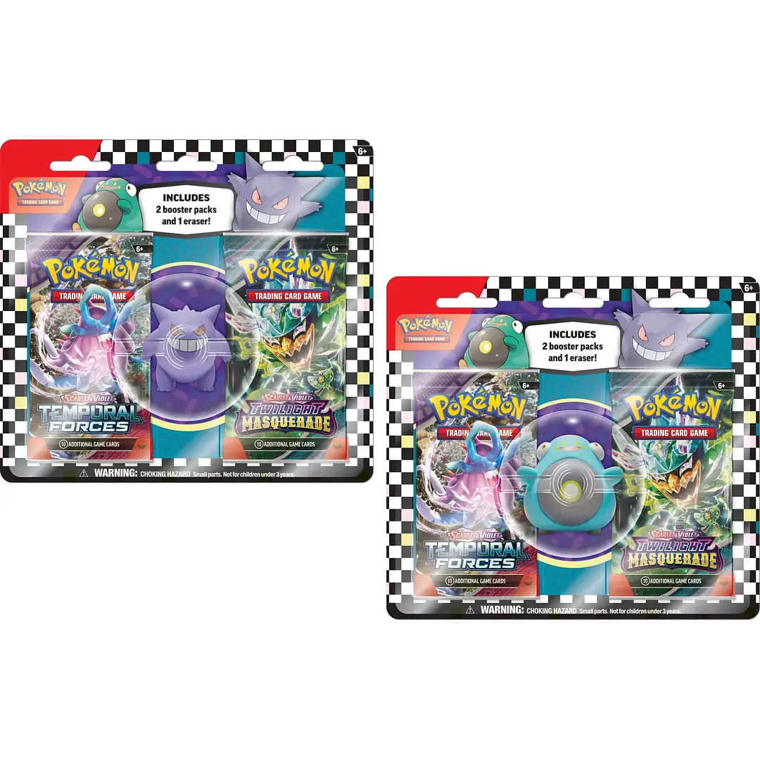 Pokémon TCG: Scarlet & Violet— Eraser Blister (BTS 2024) (Inglés) ﻿ Envio al Azar