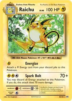 Raichu - 36/108 (XY Evolutions) - 036/108 - Rare (Español NM)