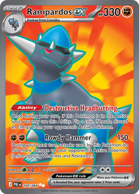 Rampardos ex - 100/084 - Ultra Rare
