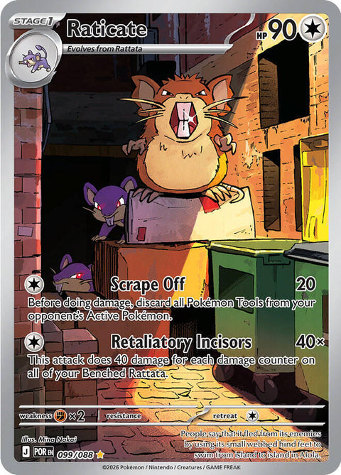 Raticate – 099/088 – Illustration Rare - Ingles
