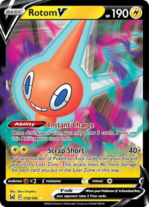 Rotom V - 058/196 Lost Origin