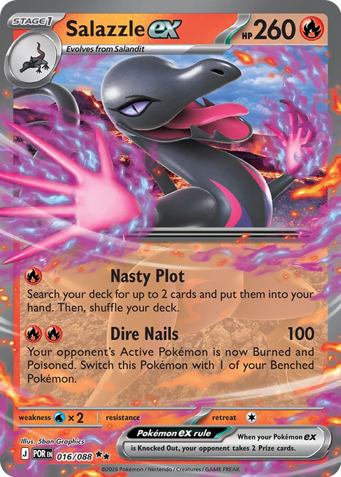 Salazzle ex - 016/088 - Double Rare (Inglés Foil NM)