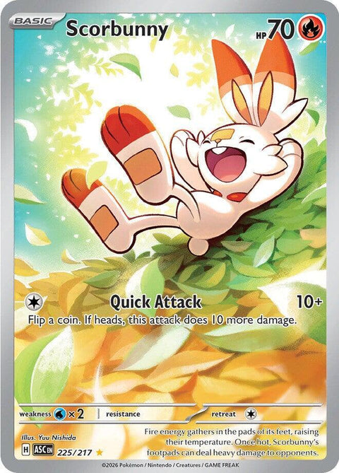Scorbunny - 225/217 - Illustration Rare (Inglés Foil NM)