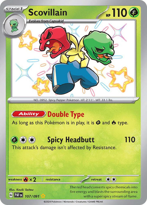 Scovillain - 107/091 - Shiny Rare (Inglés Foil NM)