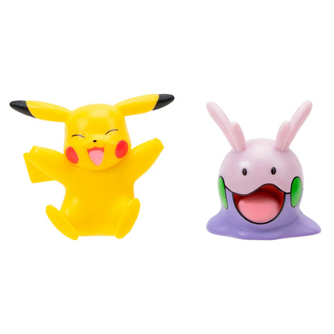 Set 2 Figuras De 5 Cm. Pokemon - Pikachu + Goomy