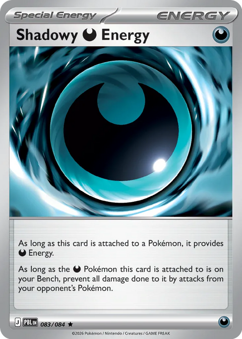 Shadowy Darkness Energy - 083/084 - Rare (Español Latino Reverse Holo NM)