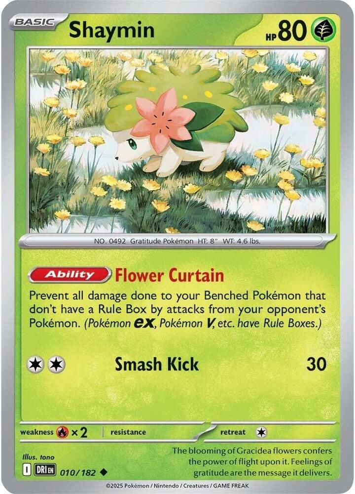Shaymin – 010/182 – Uncommon Holo Reverse – Inglés