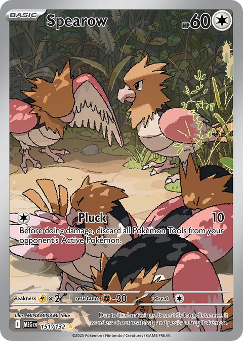 Spearow - 151/132 - Illustration Rare (Español Latino Foil NM)