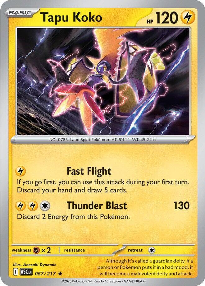 Tapu Koko – Holo Rare – 067/217 – Inglés