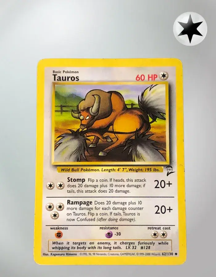 Tauros Base Set 2 62/130 HP
