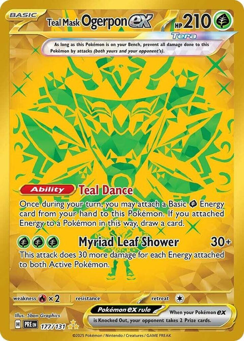 Teal Mask Ogerpon ex - 177/131 - Hyper Rare (Español Foil NM)