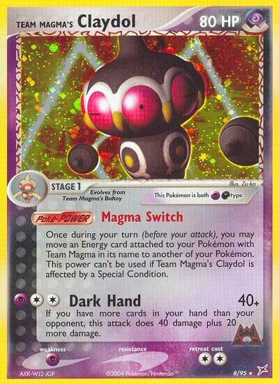 Team Magma's Claydol - 8/95 - Rare Holo
