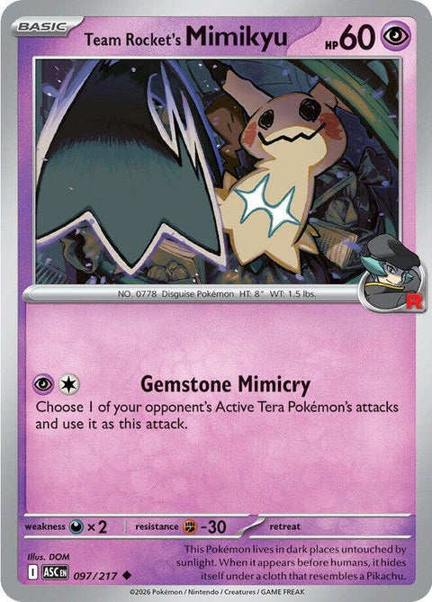 Team Rocket's Mimikyu - 097/217 Ascended Heroes