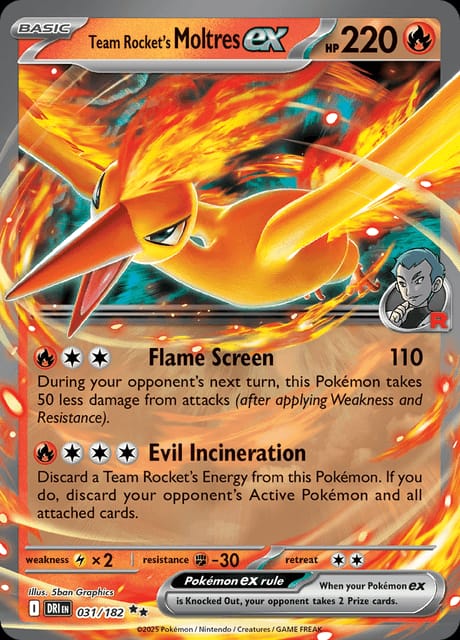Team Rocket's Moltres ex (031) — Destined Rivals