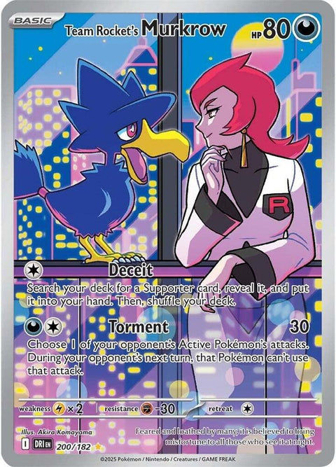 Team Rocket's Murkrow - 200/182 - Illustration Rare (Inglés Foil NM)