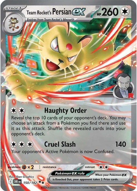 Team Rocket's Persian ex - 150/182 - Double Rare (Inglés Foil NM)