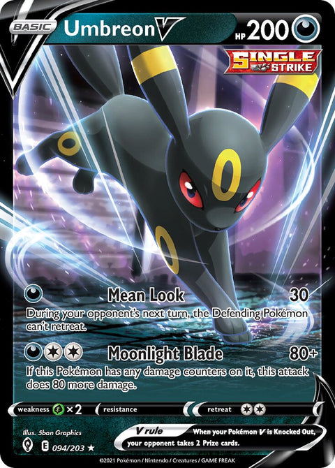 Umbreon V - 094/203 - Holo Rare V (Inglés Foil NM)