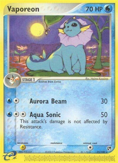 Vaporeon - 25/100 - Rare (Inglés NM)