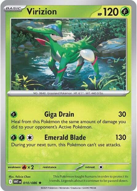 Virizion – 010/086 – Holo Rare White Flare – Inglés