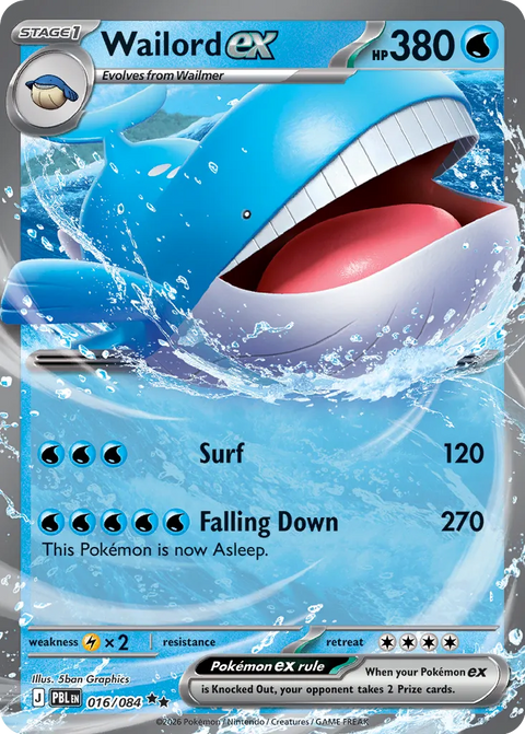 Wailord ex - 016/084 - Double Rare