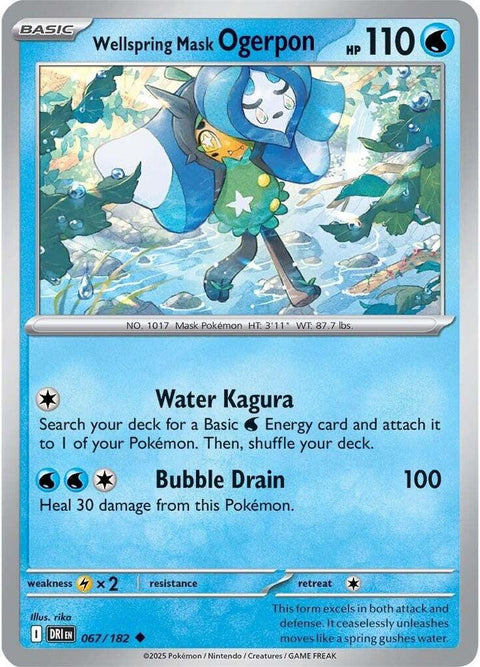 Wellspring Mask Ogerpon - 067/182 - Uncommon (Español Reverse Holo NM)