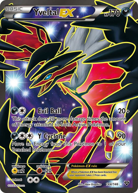Yveltal-EX - 144/146 - Rare Ultra (Inglés Foil LP)